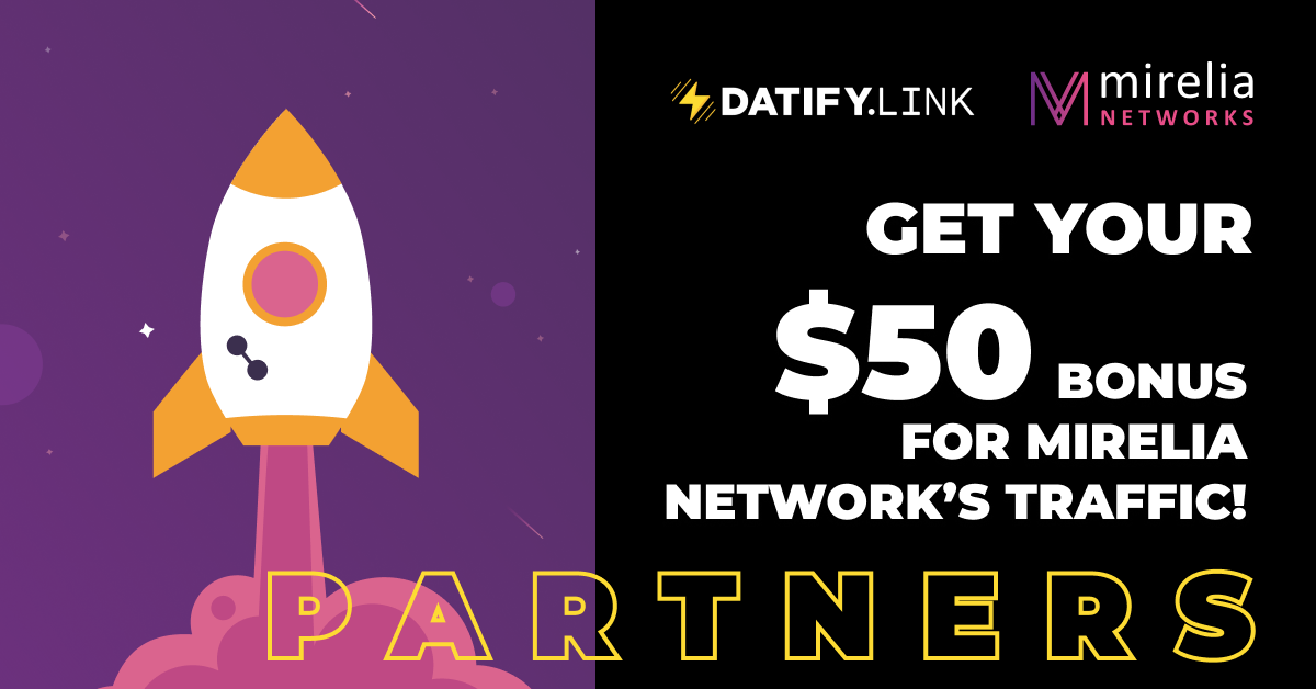 Попробуй лучшую связку Datify офферы с трафиком MIRELIA NETWORKS! ⚡️